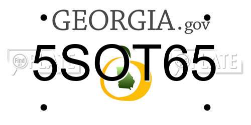 5SOT65 Georgia License Plate