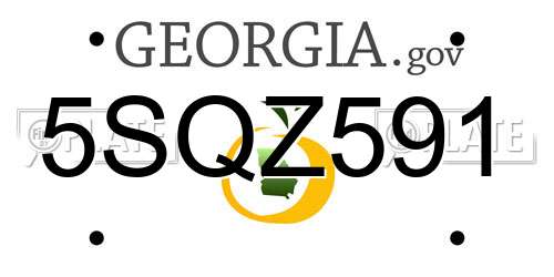 5SQZ591 Georgia License Plate