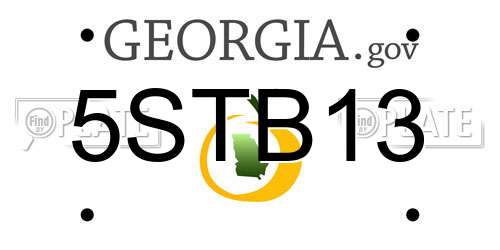 5STB13 Georgia License Plate