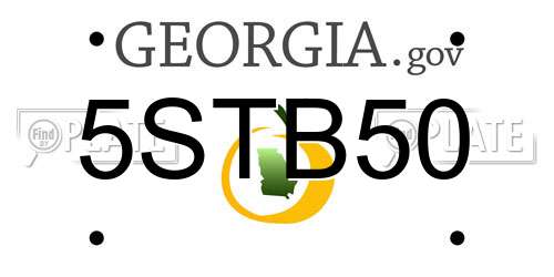5STB50 Georgia License Plate