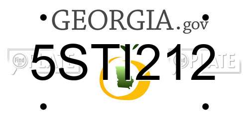 5STI212 Georgia License Plate