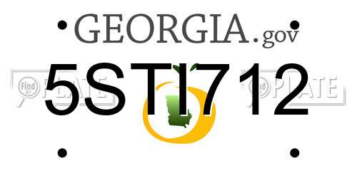 5STI712 Georgia License Plate