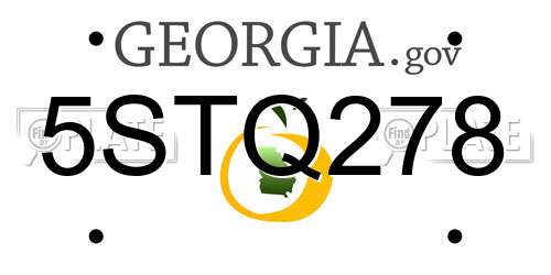 5STQ278 Georgia License Plate