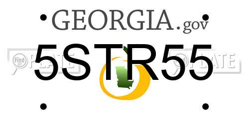 5STR55 Georgia License Plate