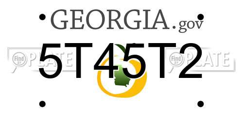 5T45T2 Georgia License Plate
