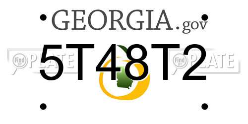 5T48T2 Georgia License Plate
