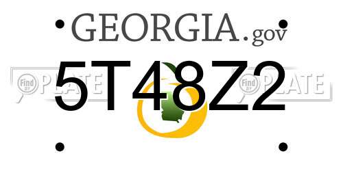 5T48Z2 Georgia License Plate