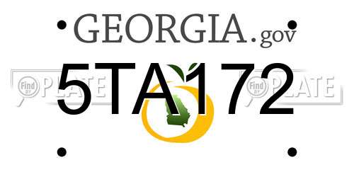 5TA172 Georgia License Plate