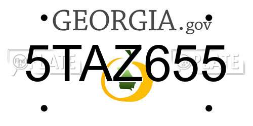 5TAZ655 Georgia License Plate