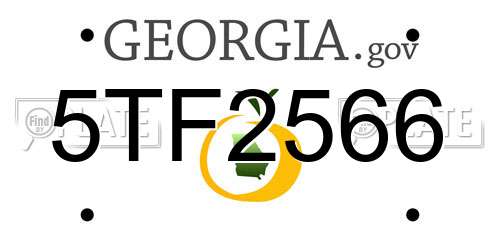 5TF2566 Georgia License Plate