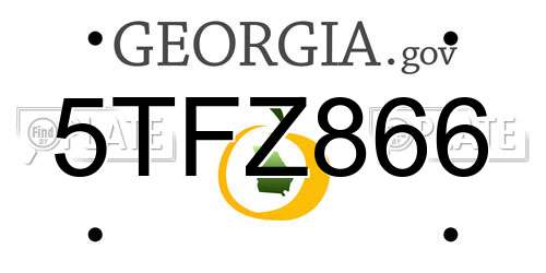 5TFZ866 Georgia License Plate