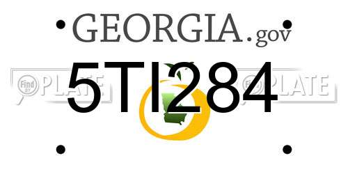 5TI284 Georgia License Plate