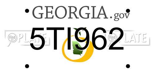 5TI962 Georgia License Plate