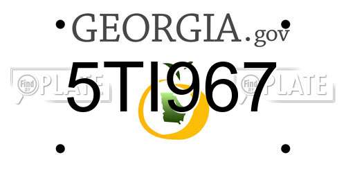5TI967 Georgia License Plate