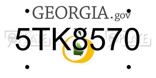 5TK8570 Georgia License Plate