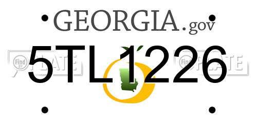 5TL1226 Georgia License Plate