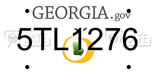 5TL1276 Georgia License Plate