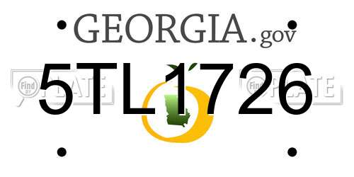 5TL1726 Georgia License Plate