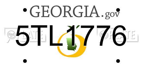 5TL1776 Georgia License Plate