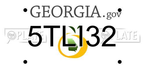 5TLI32 Georgia License Plate