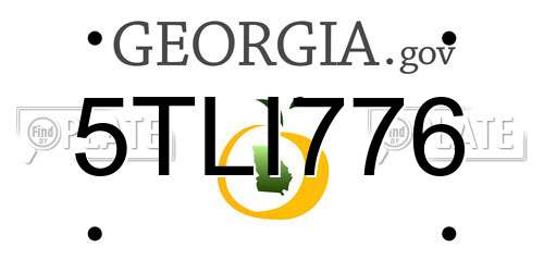 5TLI776 Georgia License Plate