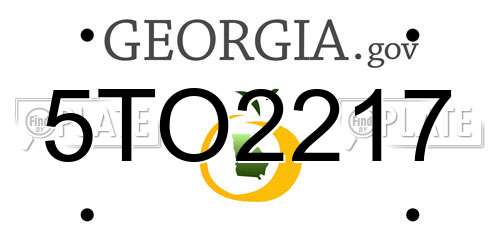 5TO2217 Georgia License Plate