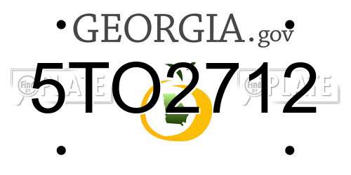 5TO2712 Georgia License Plate