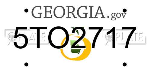 5TO2717 Georgia License Plate