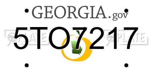 5TO7217 Georgia License Plate