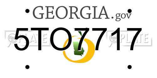 5TO7717 Georgia License Plate