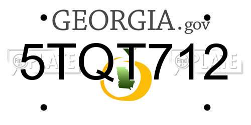 5TQT712 Georgia License Plate