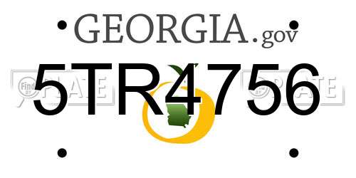 5TR4756 Georgia License Plate