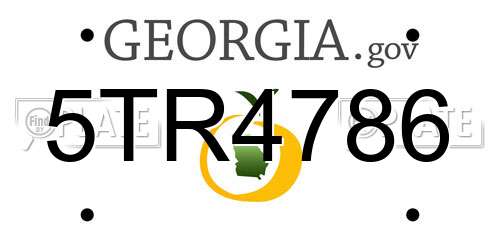 5TR4786 Georgia License Plate