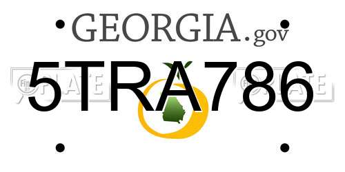 5TRA786 Georgia License Plate
