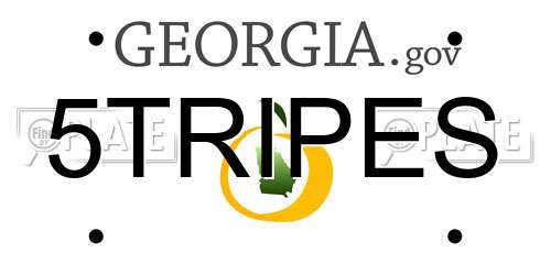 5TRIPES Georgia License Plate