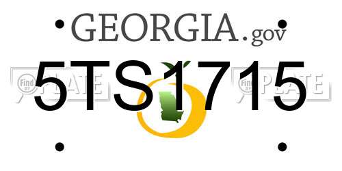 5TS1715 Georgia License Plate