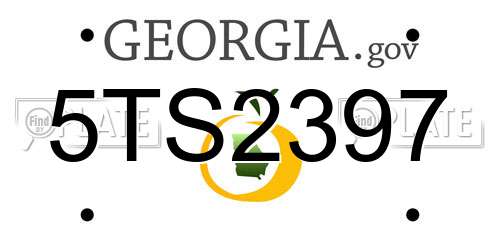 5TS2397 Georgia License Plate