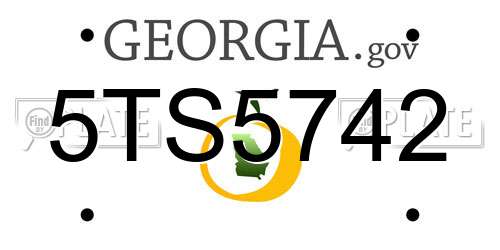 5TS5742 Georgia License Plate
