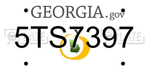 5TS7397 Georgia License Plate