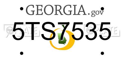 5TS7535 Georgia License Plate