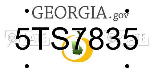 5TS7835 Georgia License Plate