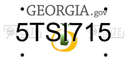 5TSI715 Georgia License Plate
