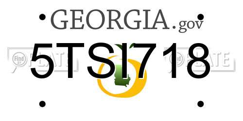 5TSI718 Georgia License Plate