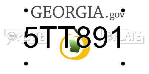 5TT891 Georgia License Plate