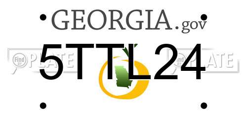 5TTL24 Georgia License Plate