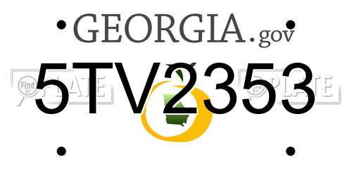 5TV2353 Georgia License Plate