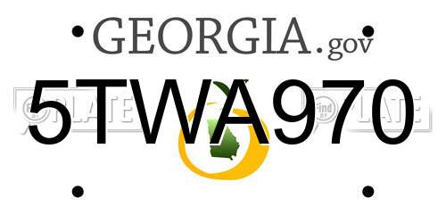 5TWA970 Georgia License Plate