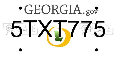 5TXT775 Georgia License Plate