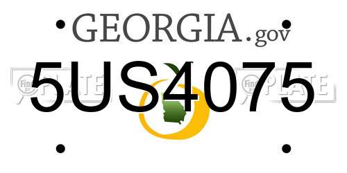 5US4075 Georgia License Plate