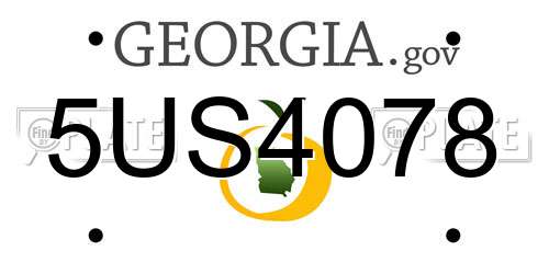 5US4078 Georgia License Plate